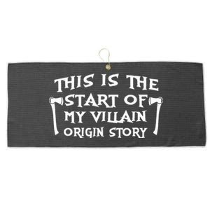 This Is The Start Of My Villain Origin Story Large Microfiber Waffle Golf Towel