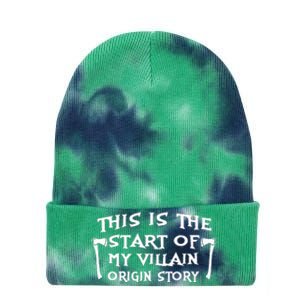 This Is The Start Of My Villain Origin Story Tie Dye 12in Knit Beanie