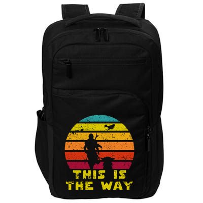 This Is The Way Reto Of Mando And Baby Sunrise Vintage Impact Tech Backpack