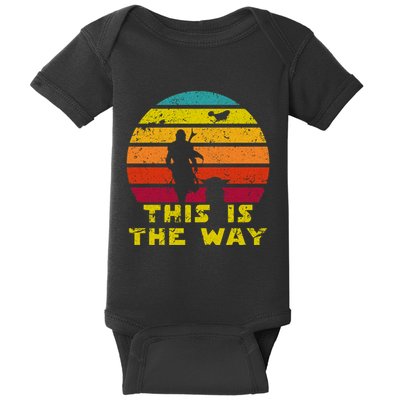 This Is The Way Reto Of Mando And Baby Sunrise Vintage Baby Bodysuit