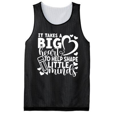 Teacher It Takes A Big Heart To Shape Little Minds Mesh Reversible Basketball Jersey Tank