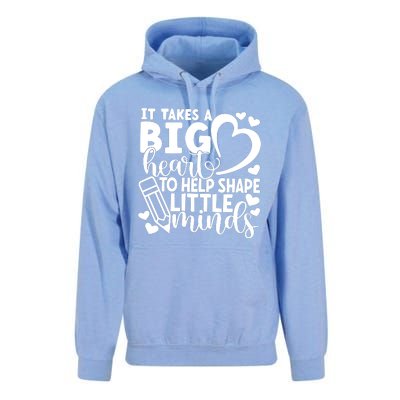 Teacher It Takes A Big Heart To Shape Little Minds Unisex Surf Hoodie