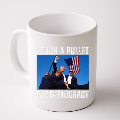 Trump I Took A Bullet For Democracy 2024 Coffee Mug