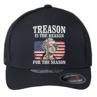 Treason Is The Reason For The Season 4th Of July Funny Retro Flexfit Unipanel Trucker Cap