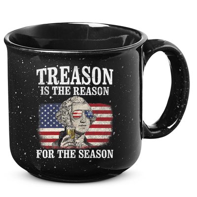 Treason Is The Reason For The Season 4th Of July Funny Retro 15oz Campfire Ceramic Mug
