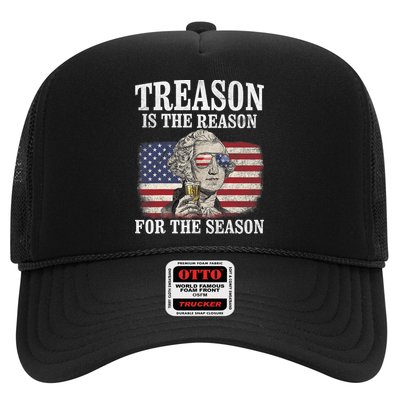 Treason Is The Reason For The Season 4th Of July Funny Retro Trucker Hat