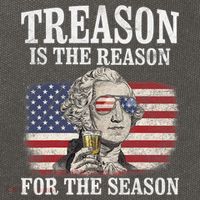 Treason Is The Reason For The Season 4th Of July Funny Retro Cotton Canvas Backpack