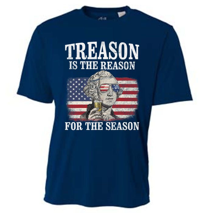 Treason Is The Reason For The Season 4th Of July Funny Retro Cooling Performance Crew T-Shirt