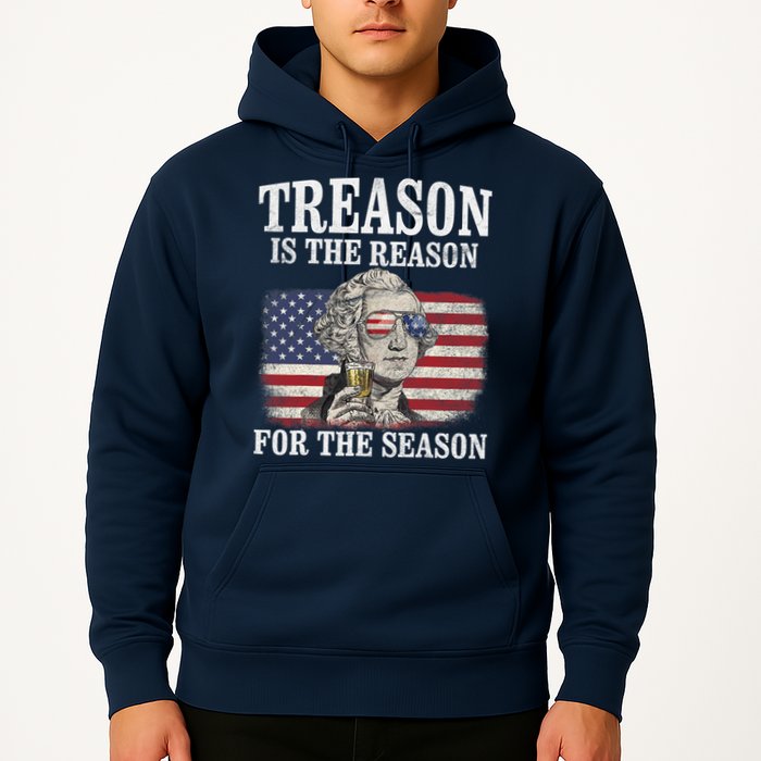 Treason Is The Reason For The Season 4th Of July Funny Retro Hoodie