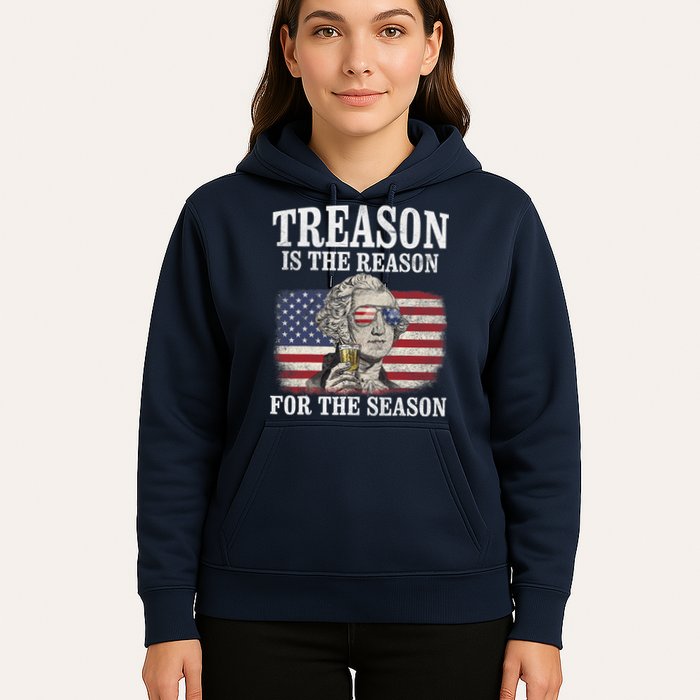 Treason Is The Reason For The Season 4th Of July Funny Retro Hoodie