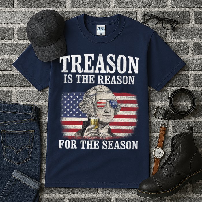 Treason Is The Reason For The Season 4th Of July Funny Retro Tall T-Shirt