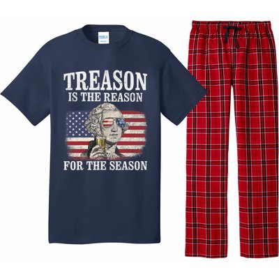 Treason Is The Reason For The Season 4th Of July Funny Retro Pajama Set