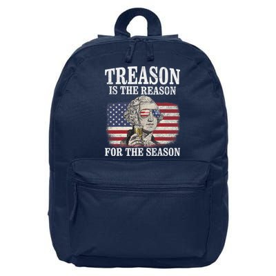 Treason Is The Reason For The Season 4th Of July Funny Retro 16 in Basic Backpack