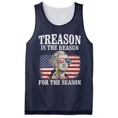 Treason Is The Reason For The Season 4th Of July Funny Retro Mesh Reversible Basketball Jersey Tank