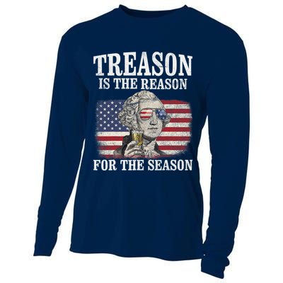 Treason Is The Reason For The Season 4th Of July Funny Retro Cooling Performance Long Sleeve Crew