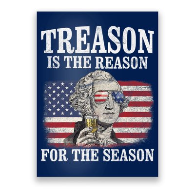 Treason Is The Reason For The Season 4th Of July Funny Retro Poster