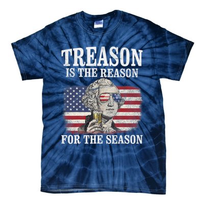 Treason Is The Reason For The Season 4th Of July Funny Retro Tie-Dye T-Shirt