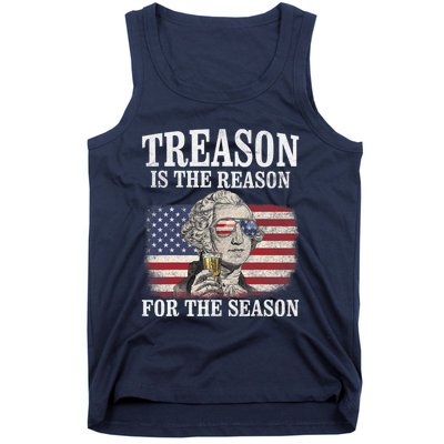 Treason Is The Reason For The Season 4th Of July Funny Retro Tank Top