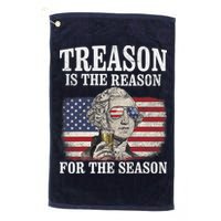 Treason Is The Reason For The Season 4th Of July Funny Retro Golf Towel