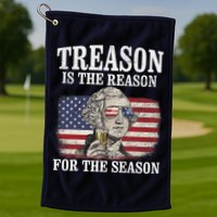 Treason Is The Reason For The Season 4th Of July Funny Retro Golf Towel