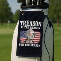 Treason Is The Reason For The Season 4th Of July Funny Retro Golf Towel