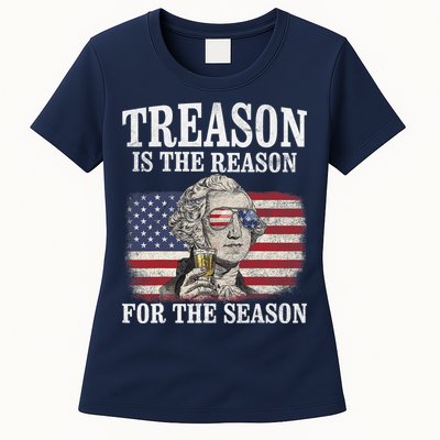 Treason Is The Reason For The Season 4th Of July Funny Retro Womens T-Shirt