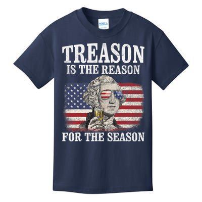 Treason Is The Reason For The Season 4th Of July Funny Retro Kids T-Shirt