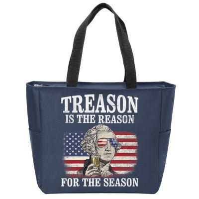 Treason Is The Reason For The Season 4th Of July Funny Retro Zip Tote Bag