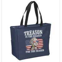 Treason Is The Reason For The Season 4th Of July Funny Retro Zip Tote Bag