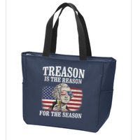 Treason Is The Reason For The Season 4th Of July Funny Retro Zip Tote Bag