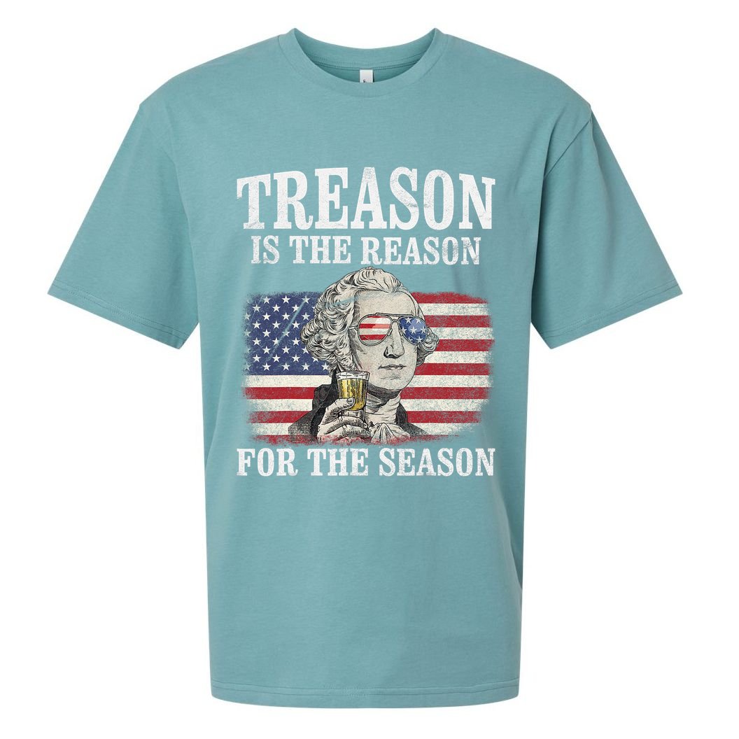 Treason Is The Reason For The Season 4th Of July Funny Retro Sueded Cloud Jersey T-Shirt