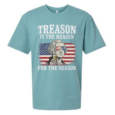 Treason Is The Reason For The Season 4th Of July Funny Retro Sueded Cloud Jersey T-Shirt