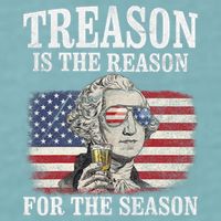 Treason Is The Reason For The Season 4th Of July Funny Retro Sueded Cloud Jersey T-Shirt