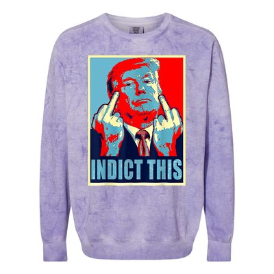 Trump Indict This Colorblast Crewneck Sweatshirt