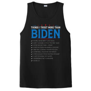 Things I Trust More Than Biden Sarcastic and Funny Joe Biden PosiCharge Competitor Tank