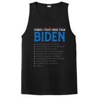 Things I Trust More Than Biden Sarcastic and Funny Joe Biden PosiCharge Competitor Tank