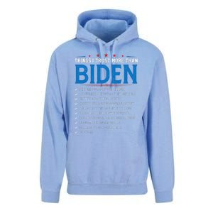 Things I Trust More Than Biden Sarcastic and Funny Joe Biden Unisex Surf Hoodie