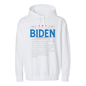 Things I Trust More Than Biden Sarcastic and Funny Joe Biden Garment-Dyed Fleece Hoodie