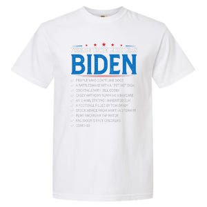 Things I Trust More Than Biden Sarcastic and Funny Joe Biden Garment-Dyed Heavyweight T-Shirt