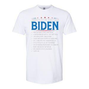 Things I Trust More Than Biden Sarcastic and Funny Joe Biden Softstyle CVC T-Shirt