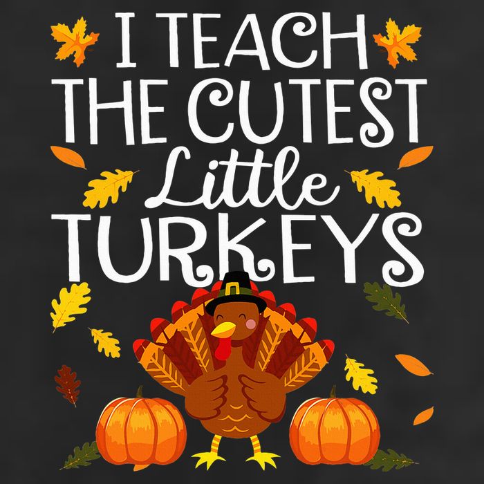 Teachers I Teach The Cutest Little Turkeys Thanksgiving Day 7 Panel Mesh Trucker Snapback Hat