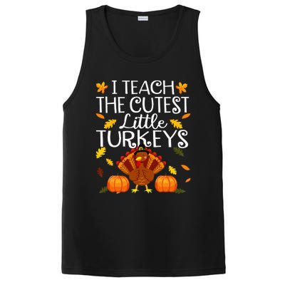 Teachers I Teach The Cutest Little Turkeys Thanksgiving Day PosiCharge Competitor Tank