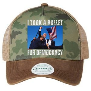 Trump I Took A Bullet For Democracy 2024 Legacy Tie Dye Trucker Hat