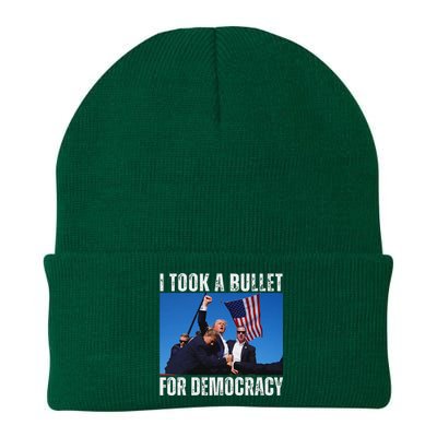 Trump I Took A Bullet For Democracy 2024 Knit Cap Winter Beanie