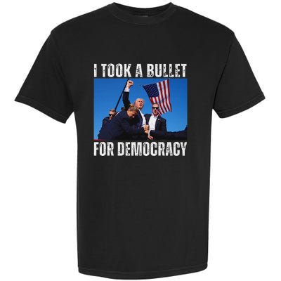 Trump I Took A Bullet For Democracy 2024 Garment-Dyed Heavyweight T-Shirt