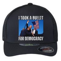 Trump I Took A Bullet For Democracy 2024 Flexfit Unipanel Trucker Cap