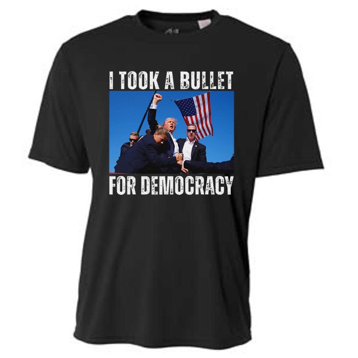 Trump I Took A Bullet For Democracy 2024 Cooling Performance Crew T-Shirt