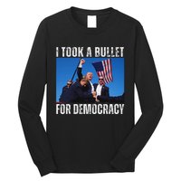 Trump I Took A Bullet For Democracy 2024 Long Sleeve Shirt