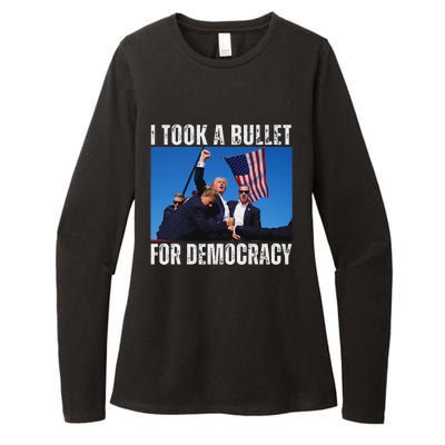 Trump I Took A Bullet For Democracy 2024 Womens CVC Long Sleeve Shirt