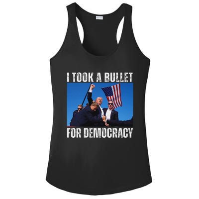 Trump I Took A Bullet For Democracy 2024 Ladies PosiCharge Competitor Racerback Tank